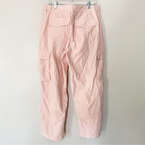 Madewell Garment-Dyed Low-Slung Straight Cargo Pants Pink Size 32 - Picture 8 of 12